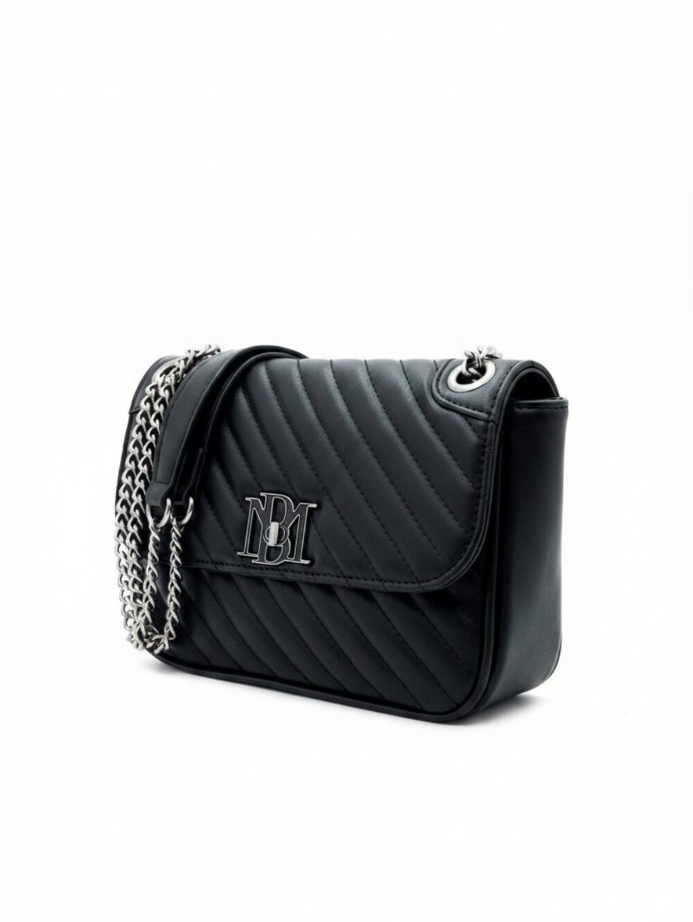 Chic Black Quilted Shoulder Bag - Picture 4 of 5